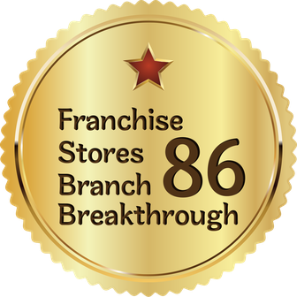 Over 86 franchise stores